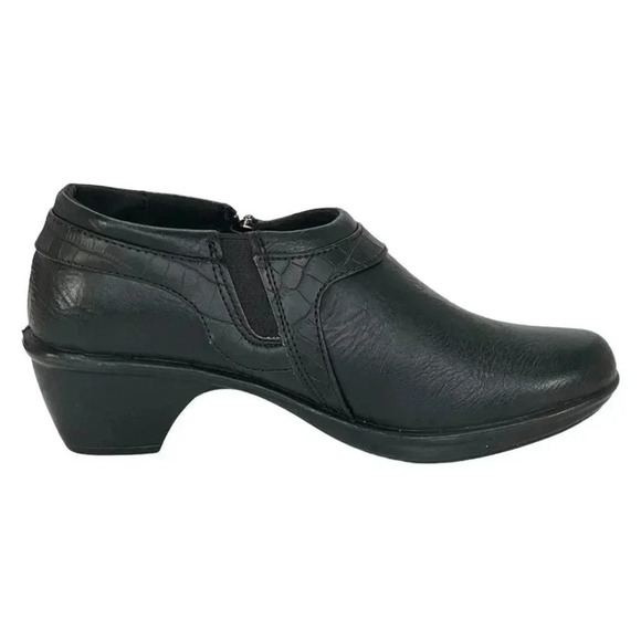 Easy Street Devo Black Croco Womens Low Top Clogs - Picture 3 of 9